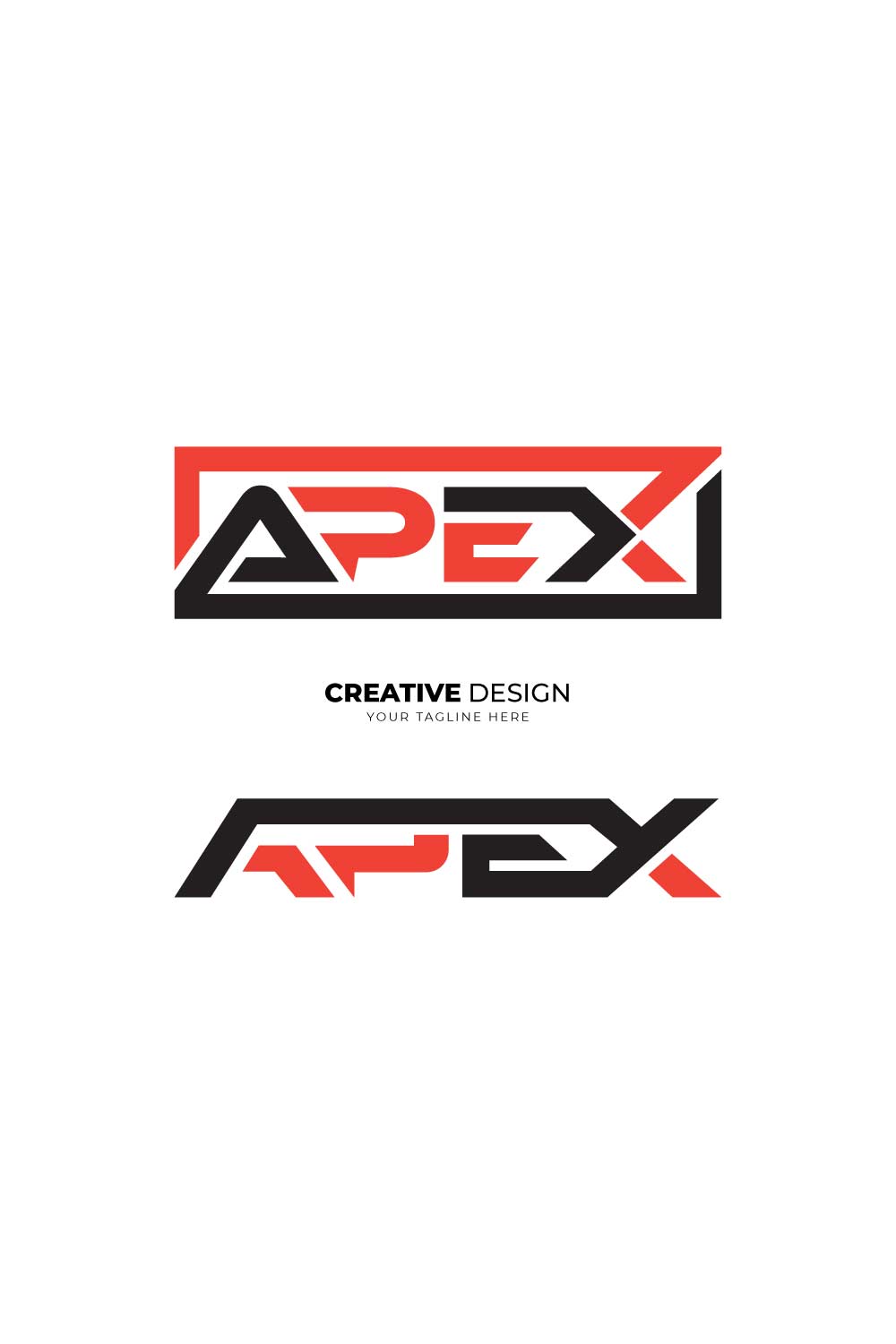 Apex modern typography professional monogram logo pinterest preview image.