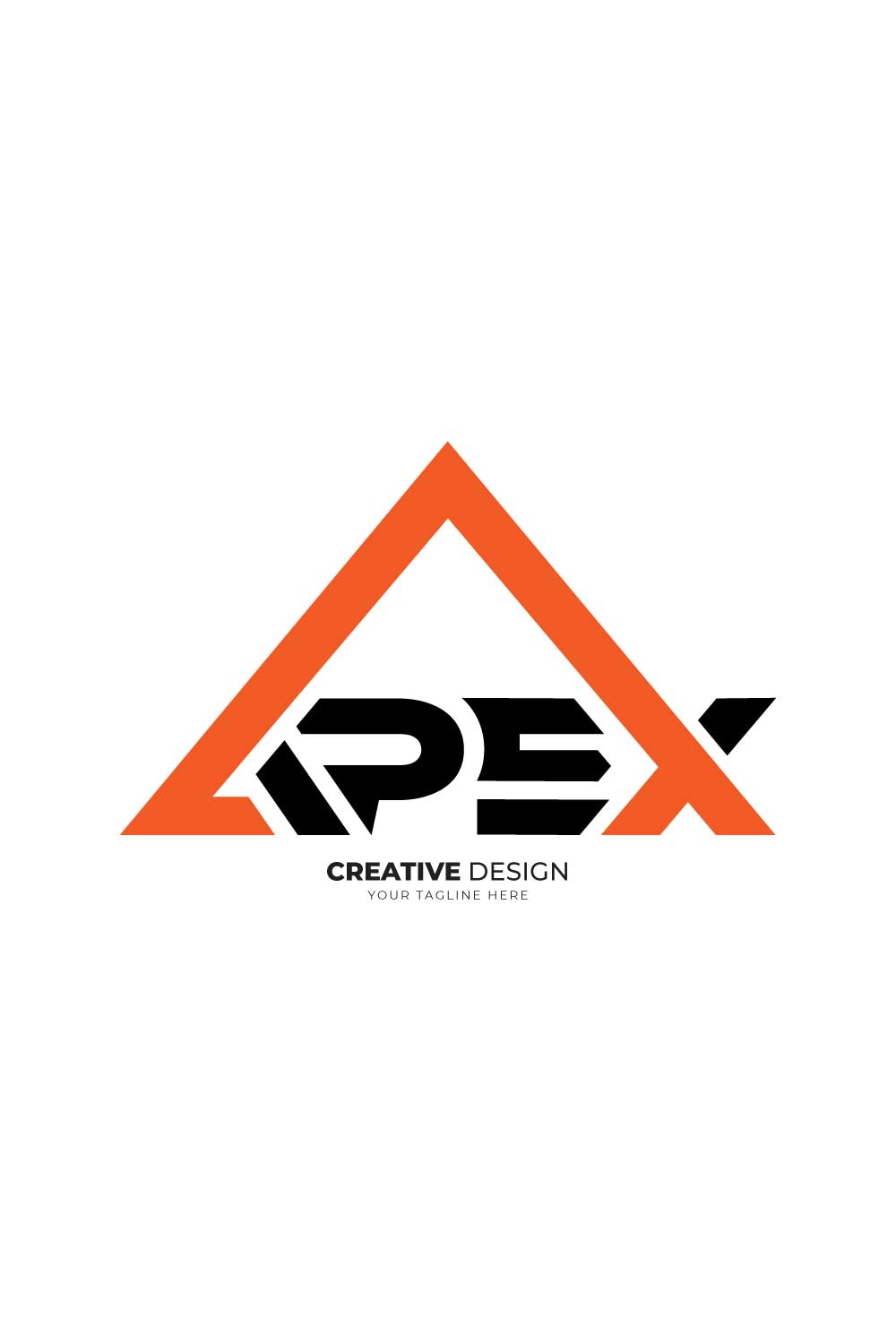 Apex triangle modern shape mountain branding unique logo pinterest preview image.