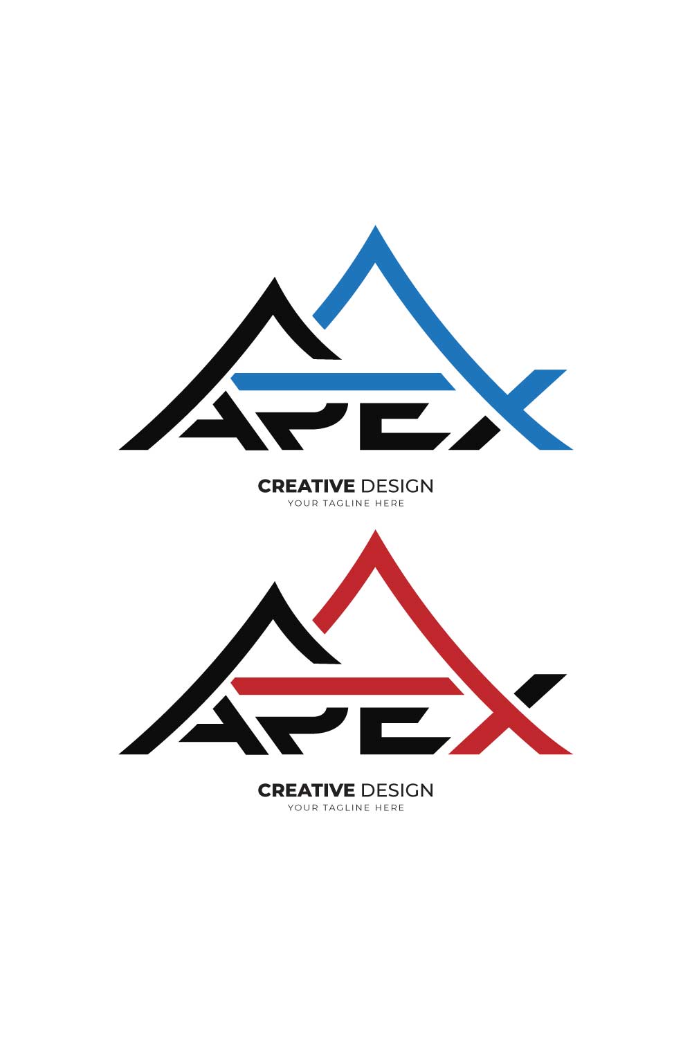 Mountain travel branding apex modern logo pinterest preview image.