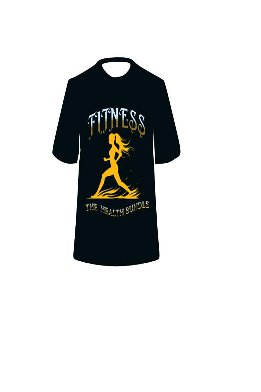 T-shirt with fitness graphics pinterest preview image.