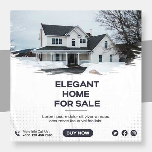 Real Estate Agency Social Media Post Template cover image.