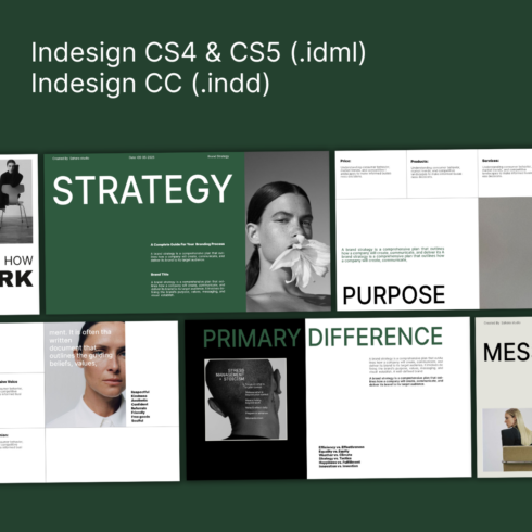 Brand Strategy / InDesign Presentation Template cover image.