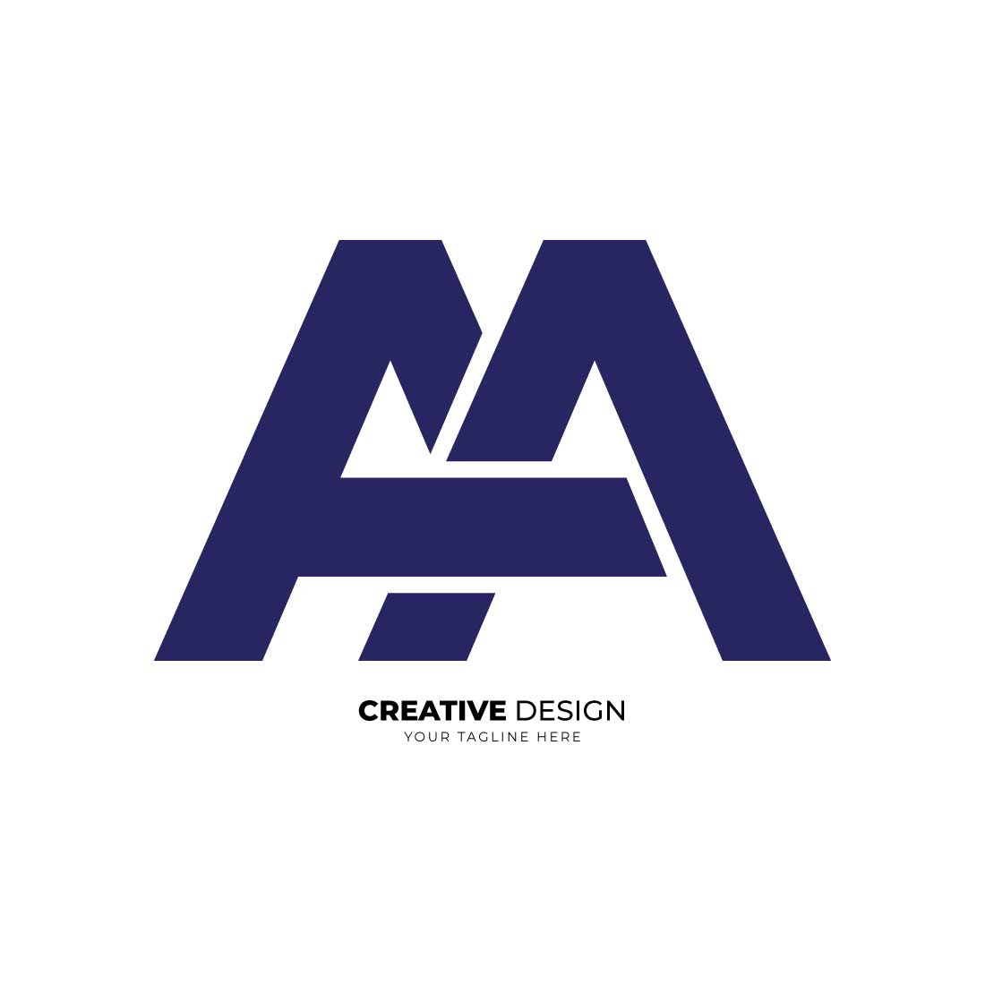 Elegant letter design AA branding initial logo cover image.