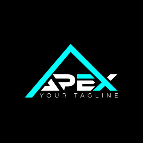 Apex triangle creative mountain shape logo cover image.