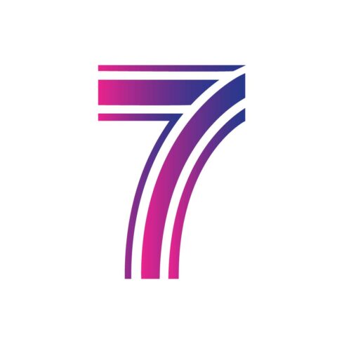 Seven number modern branding logo cover image.