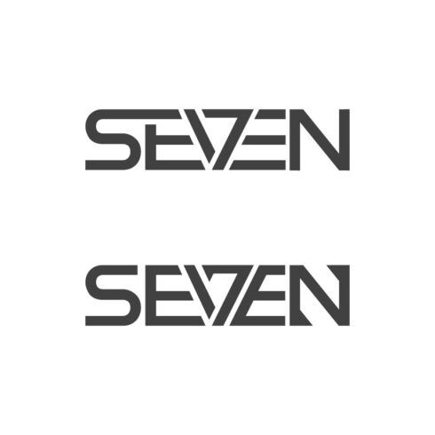 Seven modern stylish typography branding creative logo cover image.