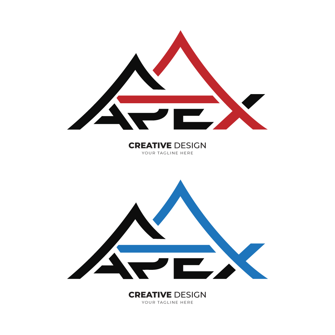 Mountain travel branding apex modern logo cover image.
