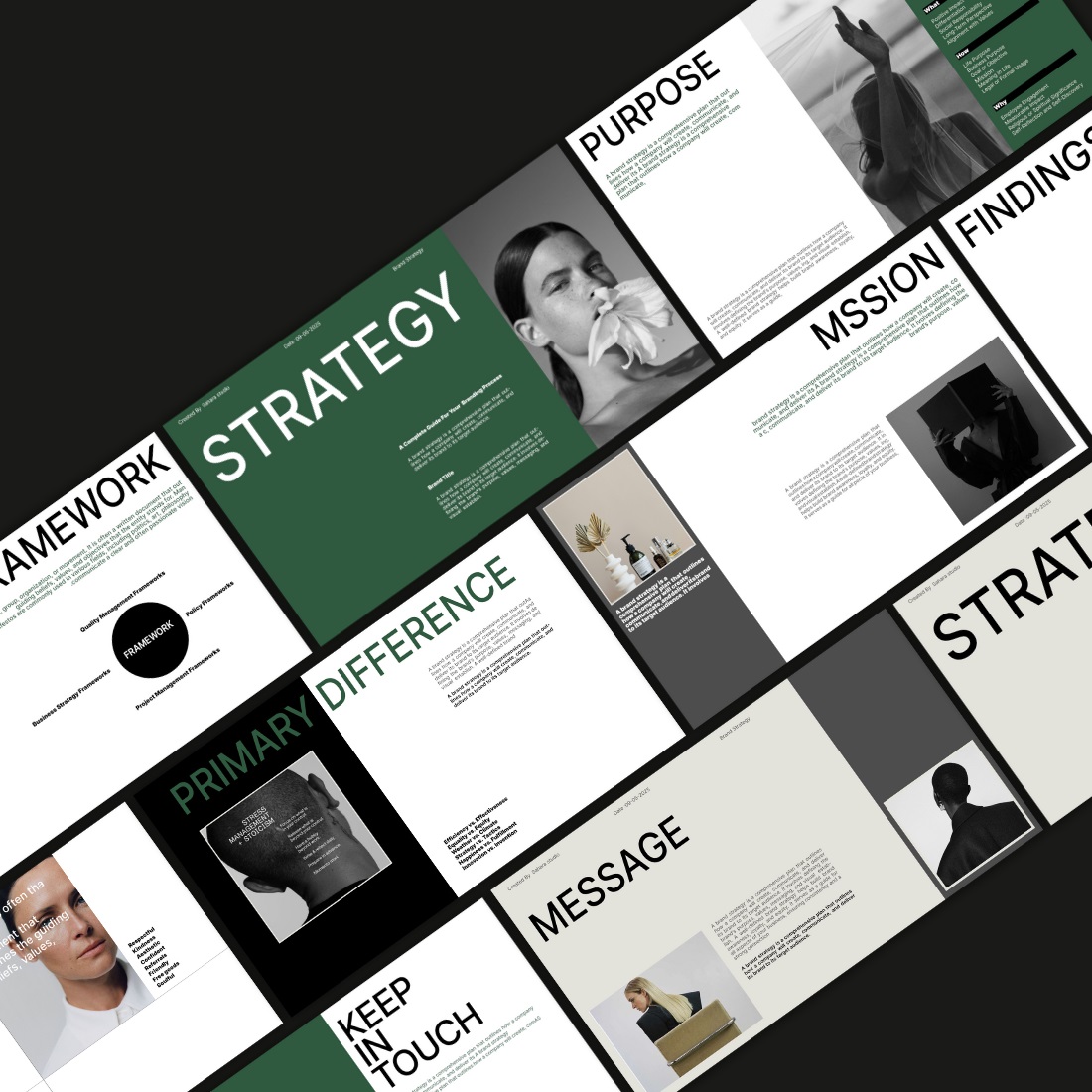 Brand Strategy / InDesign Presentation Template preview image.