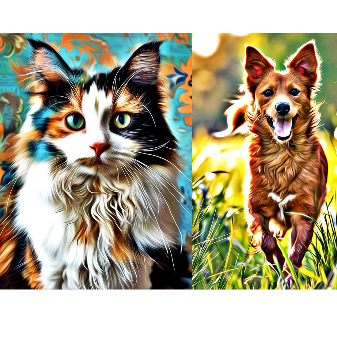 Popular Pet Oil Photoshop Action preview image.