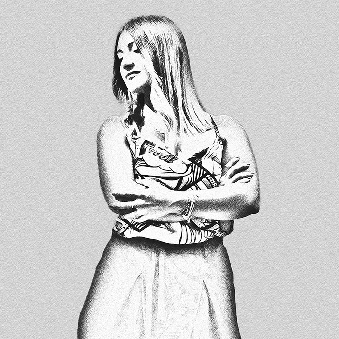 Smart Pencil Sketch Photoshop Action preview image.