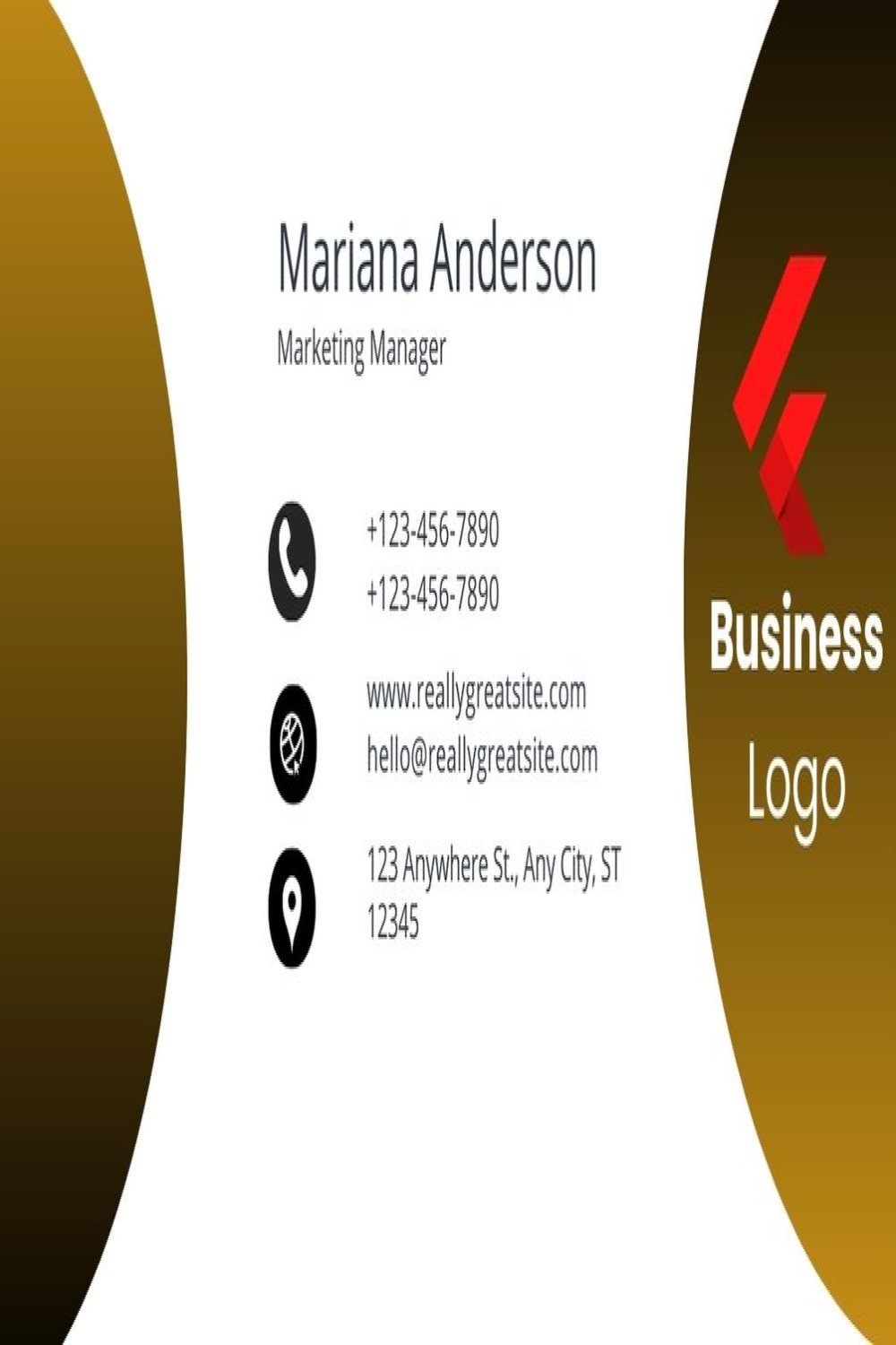 Business Card pinterest preview image.