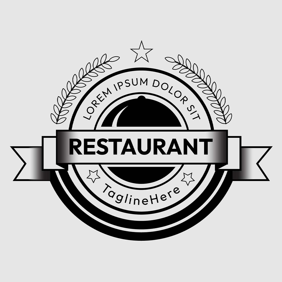 Editable Restaurant & Food Logo Design | Illustrator Template preview image.