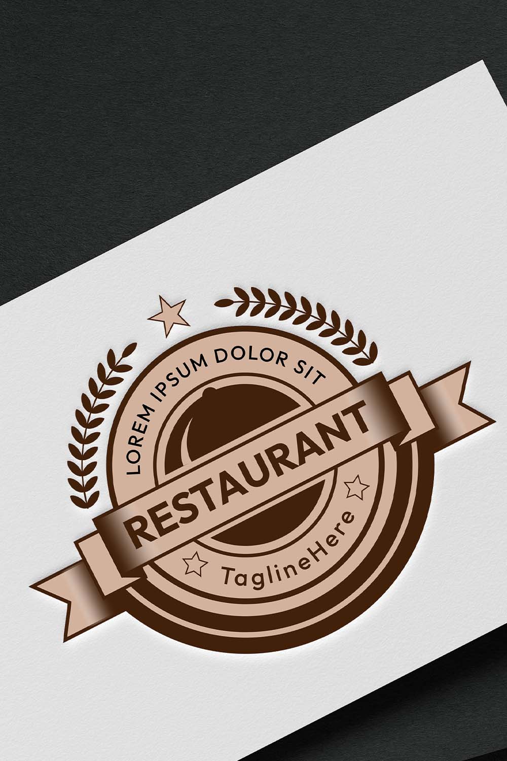 Editable Restaurant & Food Logo Design | Illustrator Template pinterest preview image.