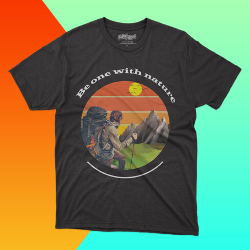 Retro T-shirt Design for Hiking-Custom Hiking Retro Tee Design cover image.