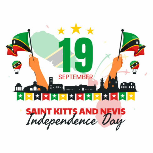 12 Independence Day Saint Kitts and Nevis Illustration cover image.