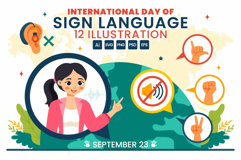 12 International Day of Sign Languages Illustration - MasterBundles