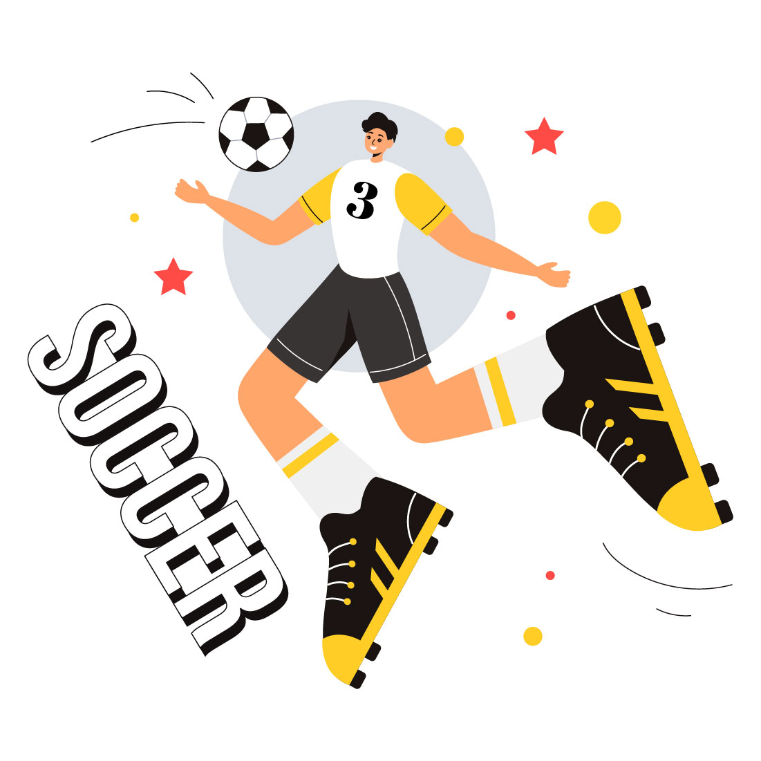 9 Soccer Sports Illustration preview image.