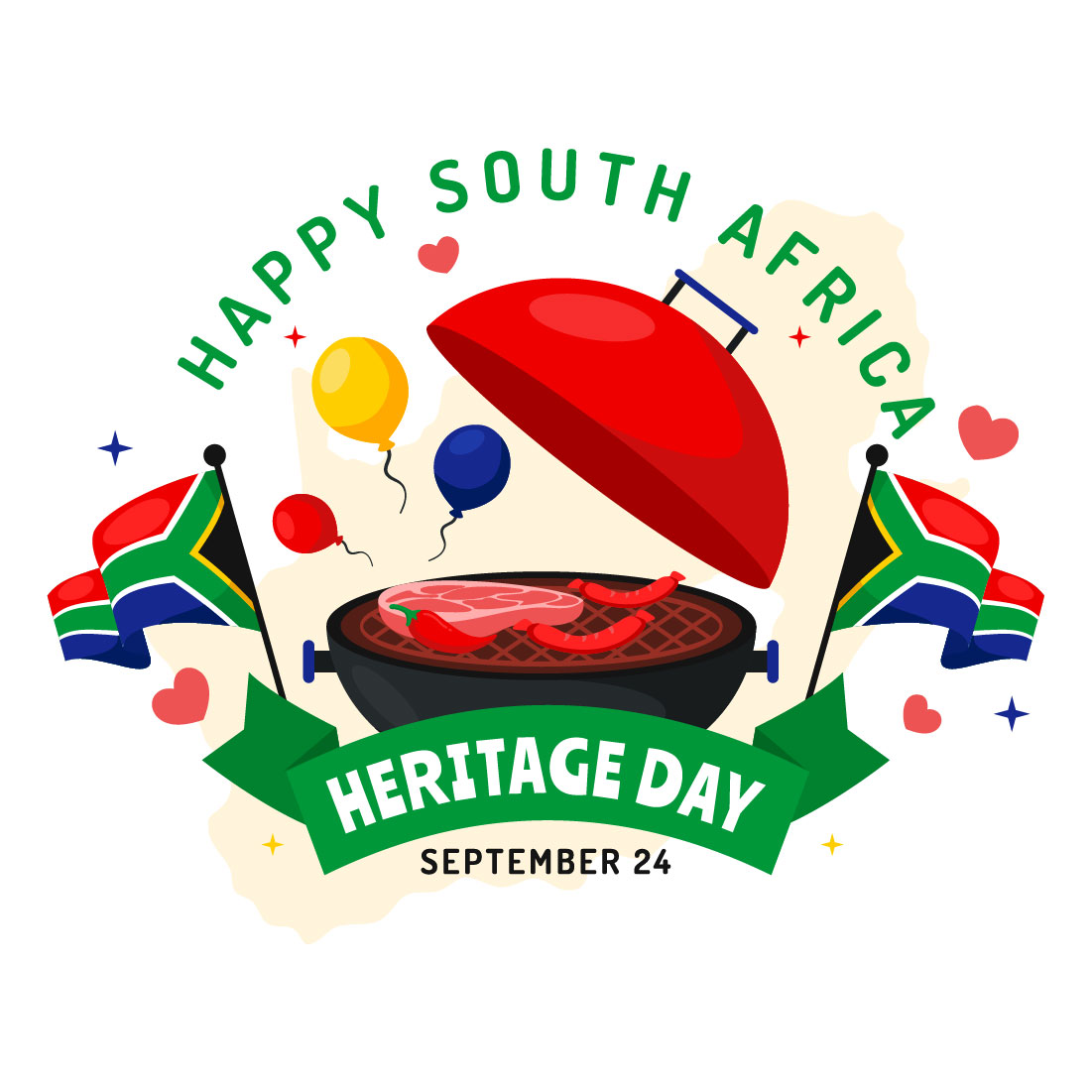 12 Heritage Day South Africa Illustration cover image.