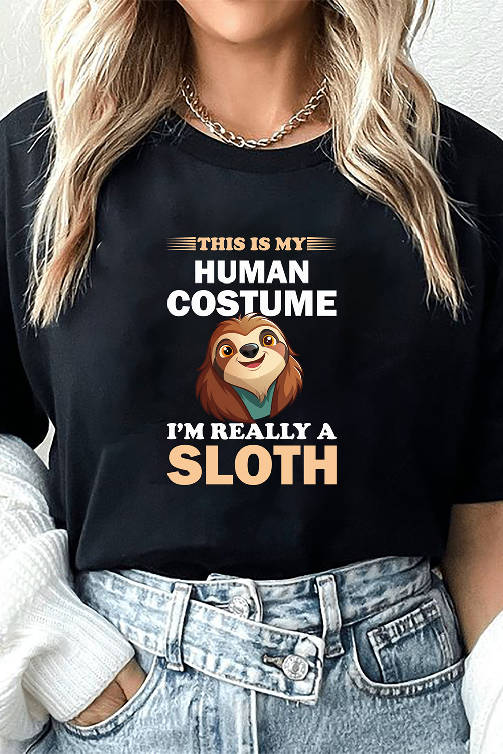 Human Costume Sloths Design pinterest preview image.