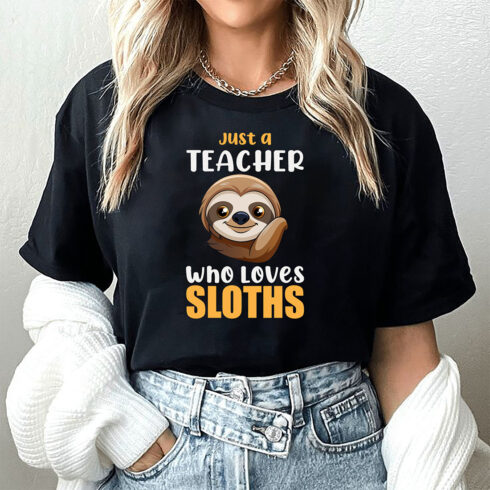 Teacher Loves Sloths Design cover image.