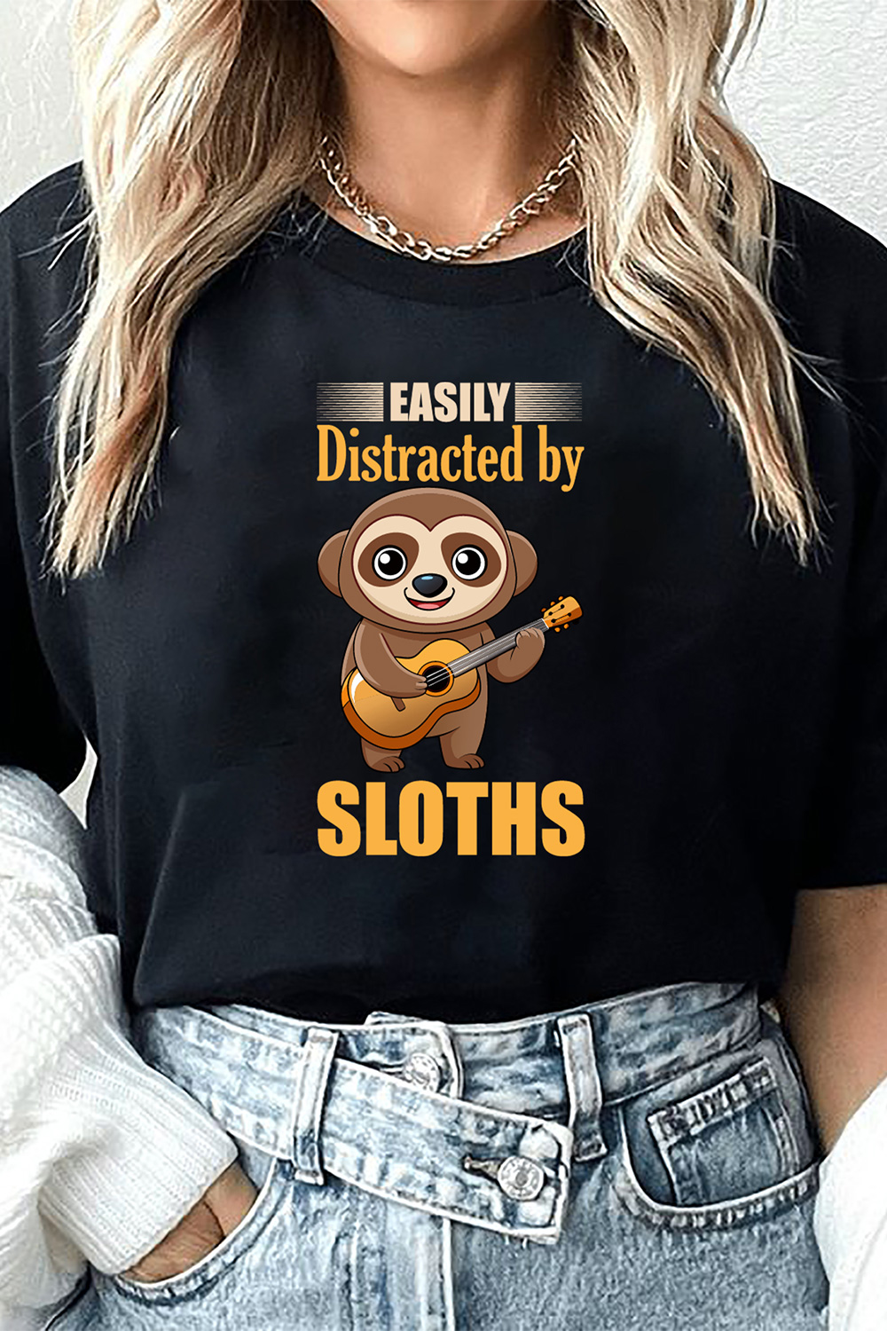 Easily Distracted By Sloths Designs pinterest preview image.