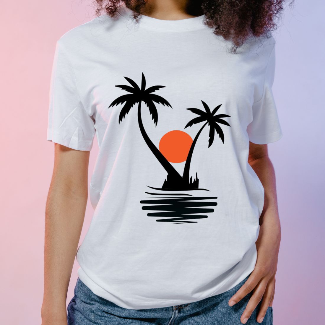 sunset t shirt design cover image.