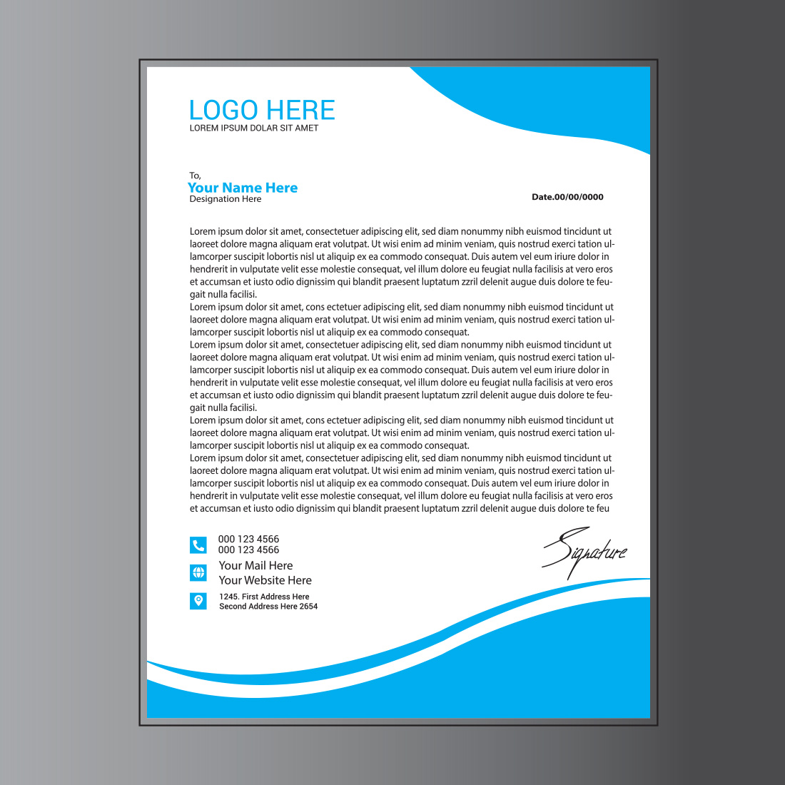 Modern Letterhead Design cover image.