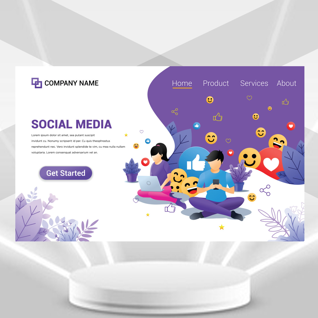 Modern Social Media Design preview image.