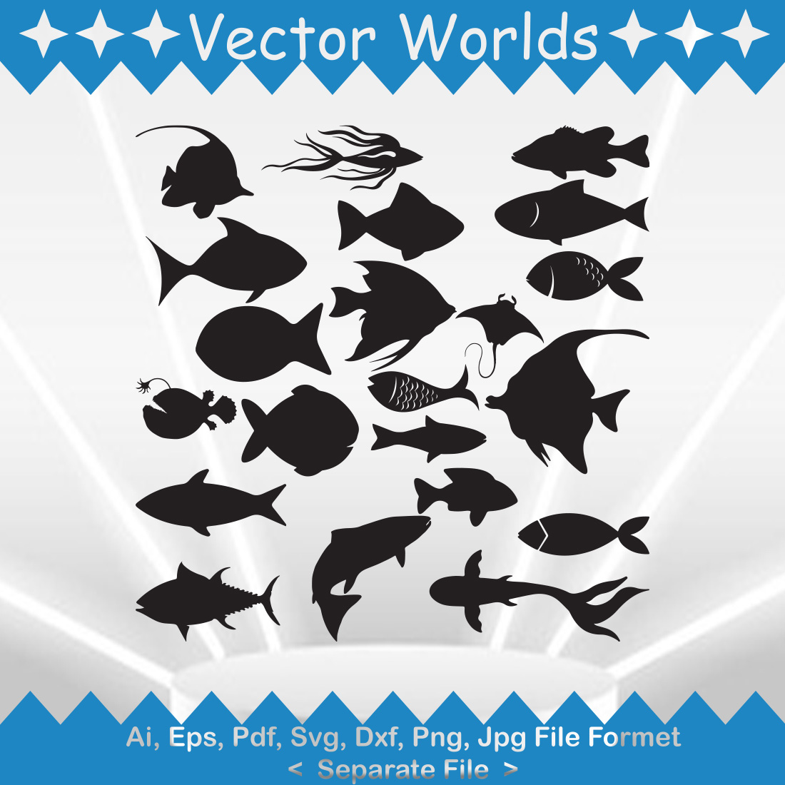 Fish SVG Vector Design cover image.