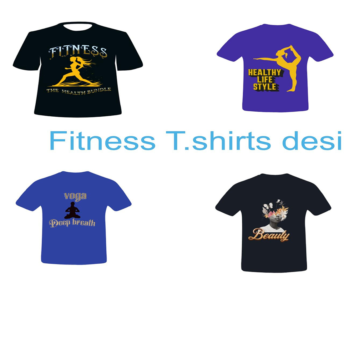 T-shirt with fitness graphics cover image.