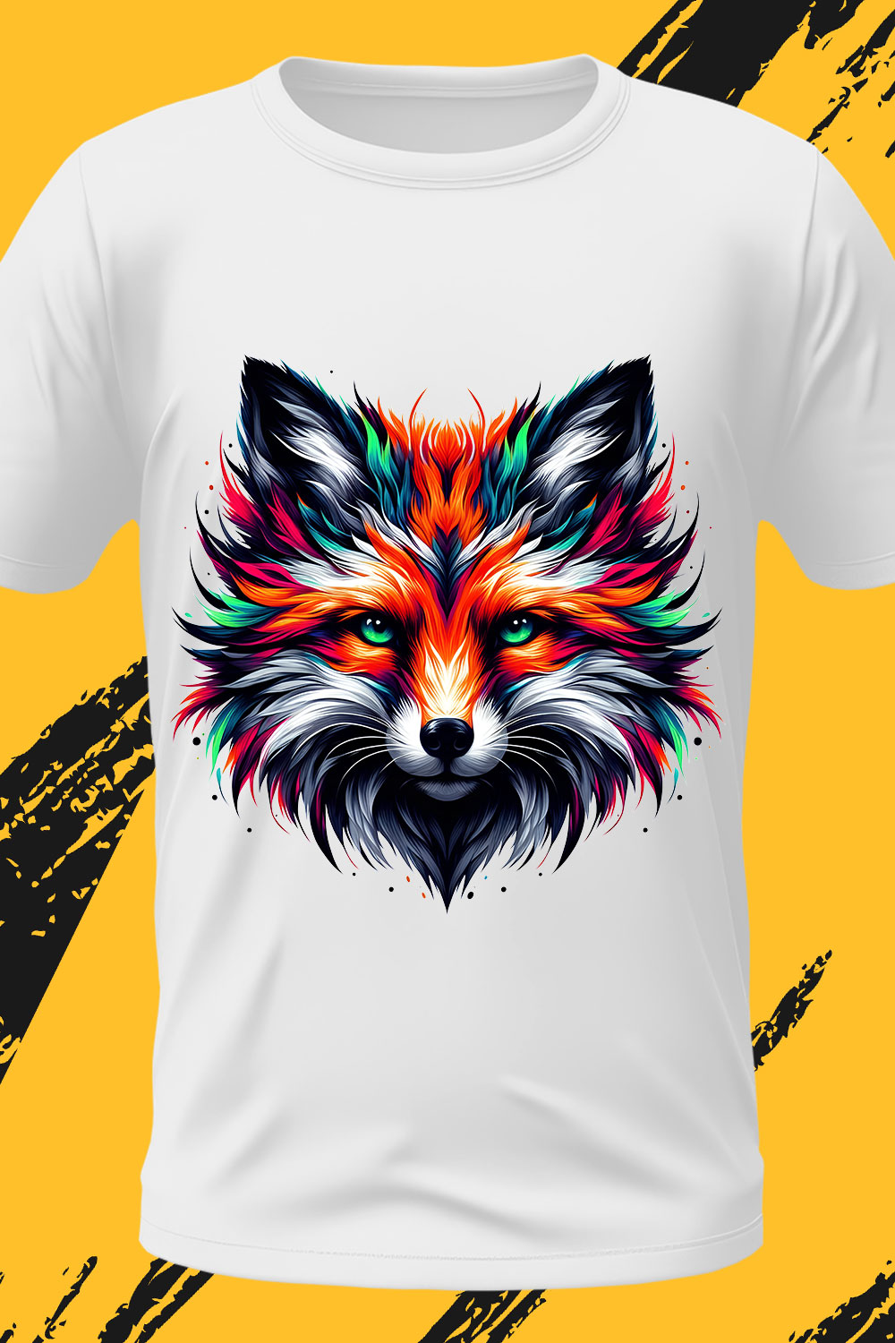 fox T Shirt Design pinterest preview image.