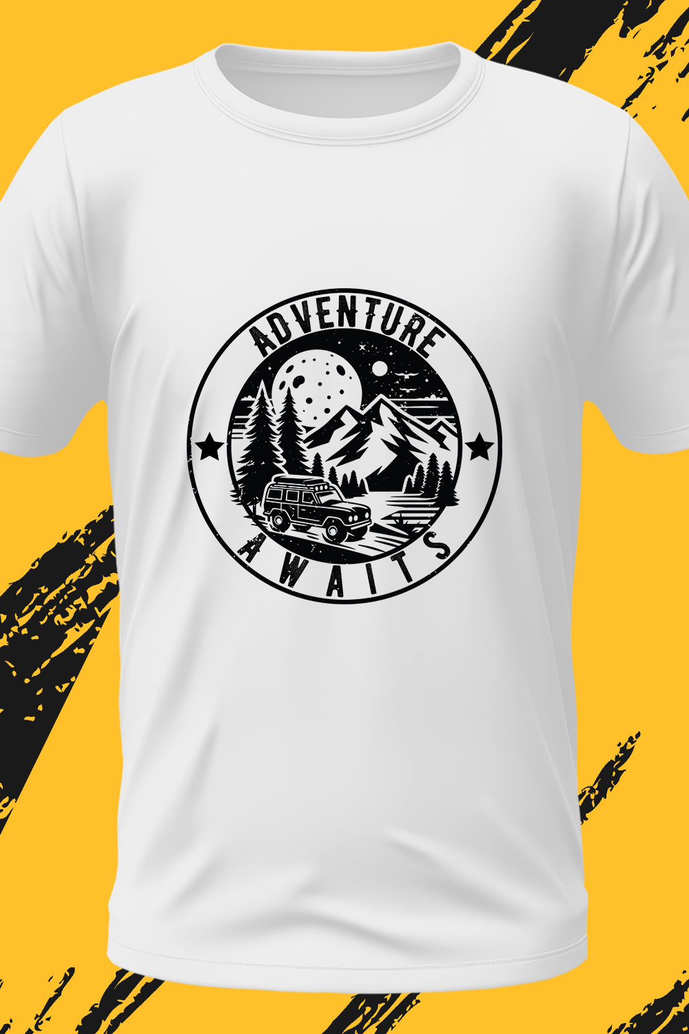 Vintage T Shirt Design Adventure pinterest preview image.