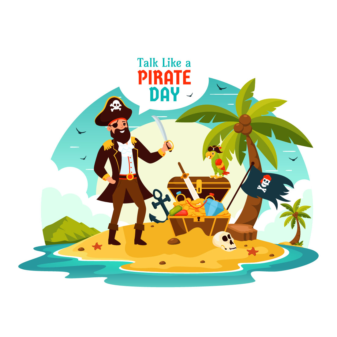 12 International Talk Like A Pirate Day Illustration cover image.