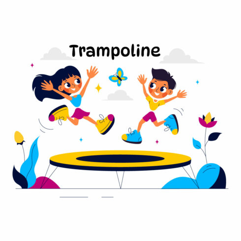 9 Trampoline Sport Illustration cover image.