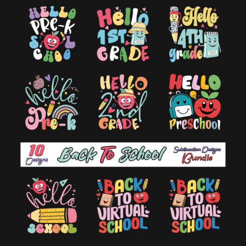 Back to School Sublimation Bundle 4 cover image.