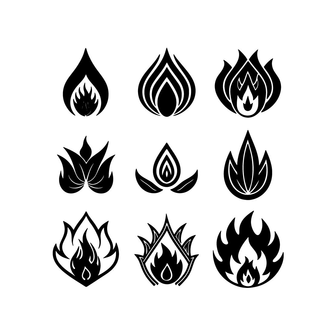 Fire Illustration bundle preview image.