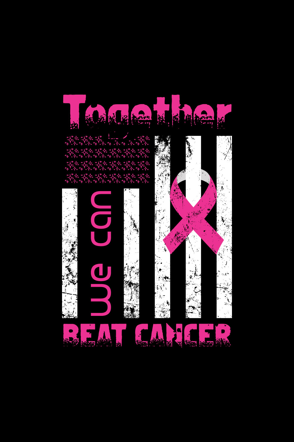 cancer awareness t-shirt design pinterest preview image.