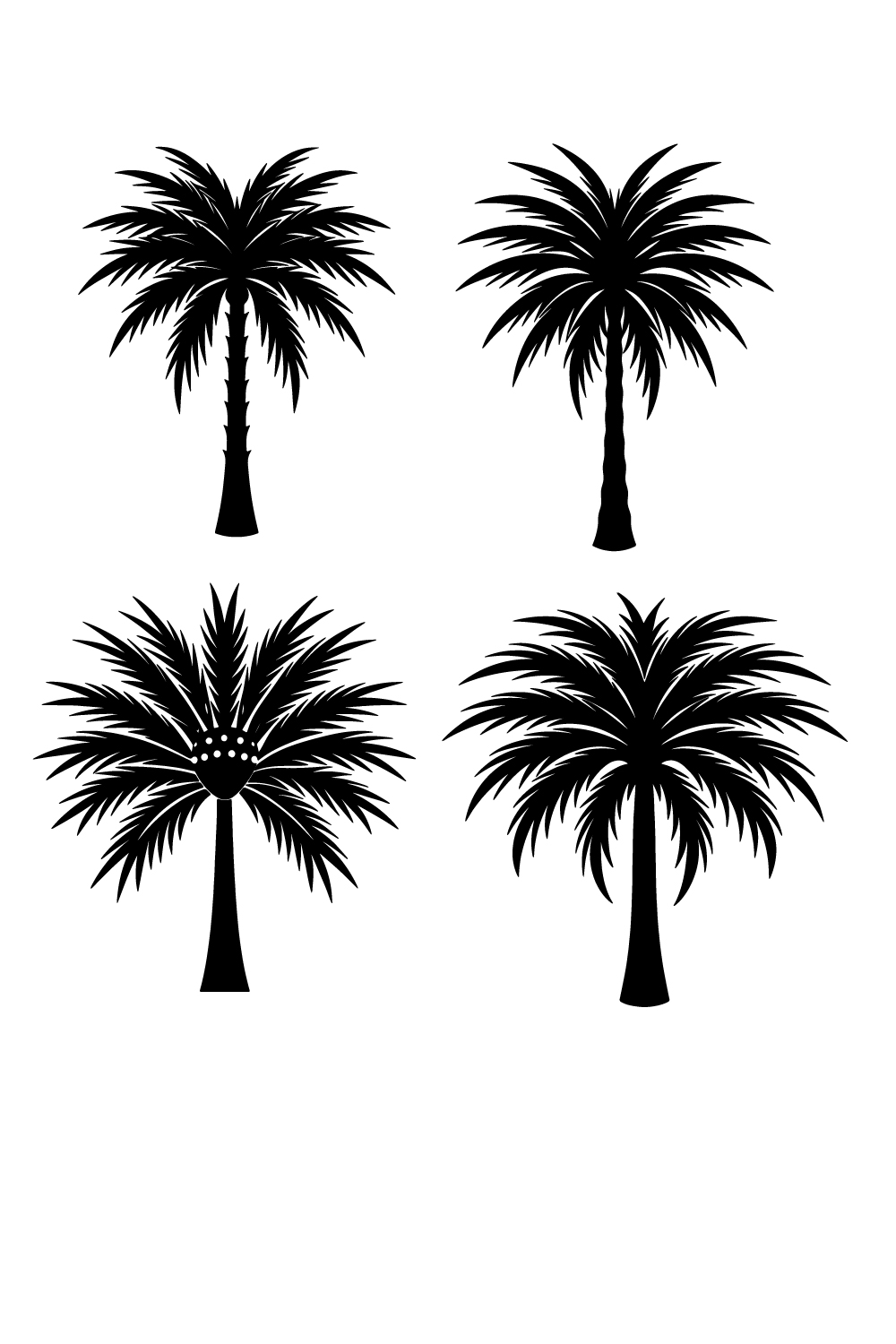 Palm Tree Illustration bundle pinterest preview image.