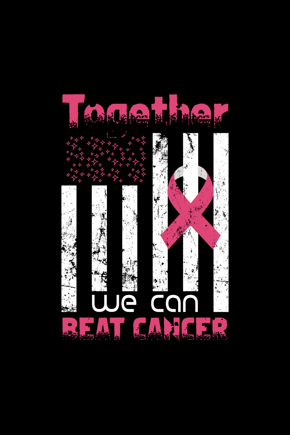 cancer awareness t-shirt design pinterest preview image.