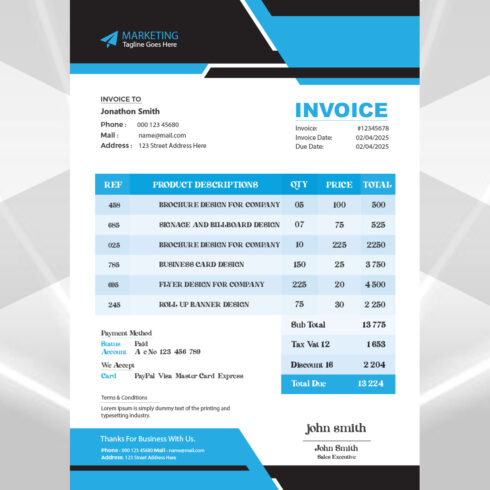 Modern Invoice Design cover image.