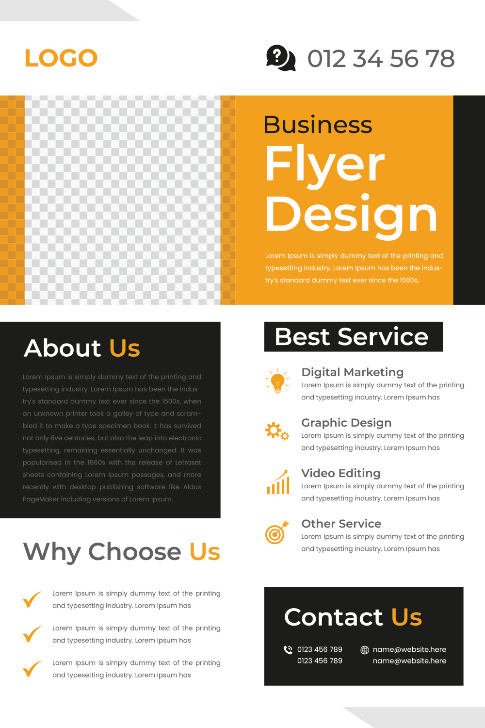 Modern Flyer Design pinterest preview image.