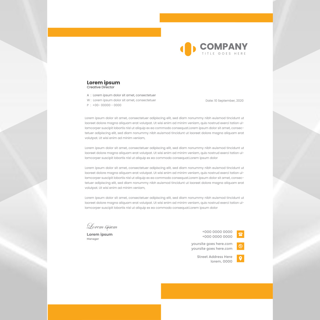 Modern Letterhead Design cover image.