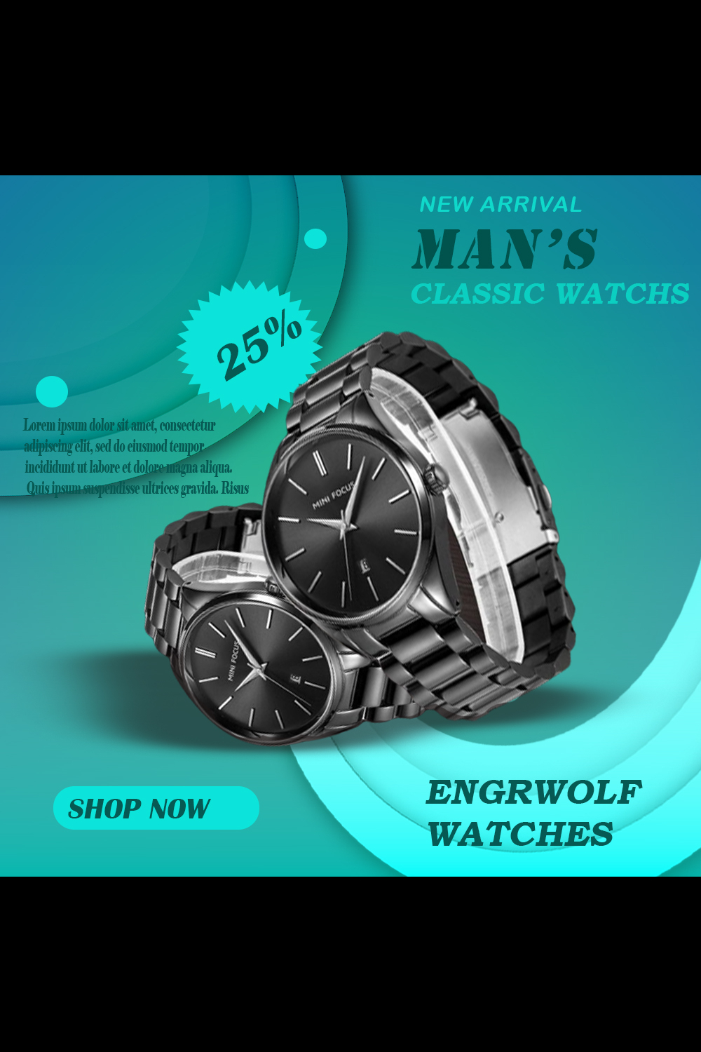 Man watch pinterest preview image.