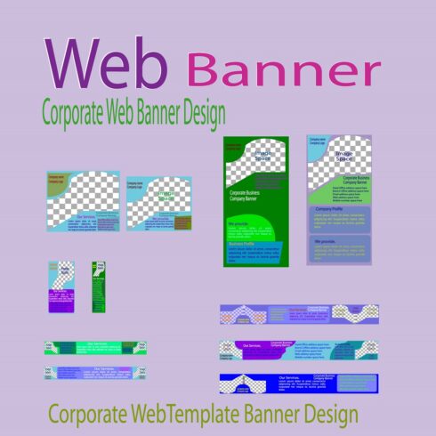 Web banner design bundle cover image.