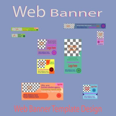 Web banner design bundle cover image.