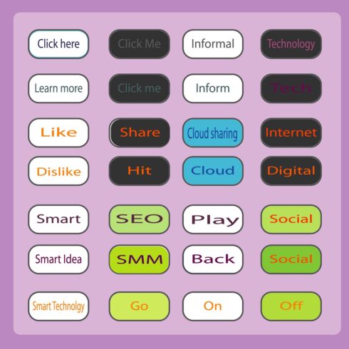Custom Web Button Web button design bundle - MasterBundles