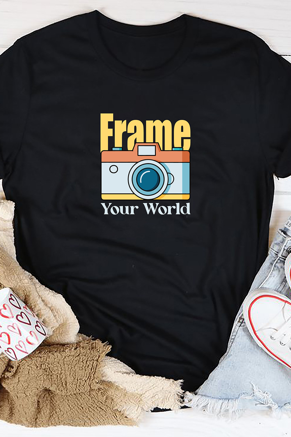 Frame Your Work - World Photographyday Tshirt pinterest preview image.