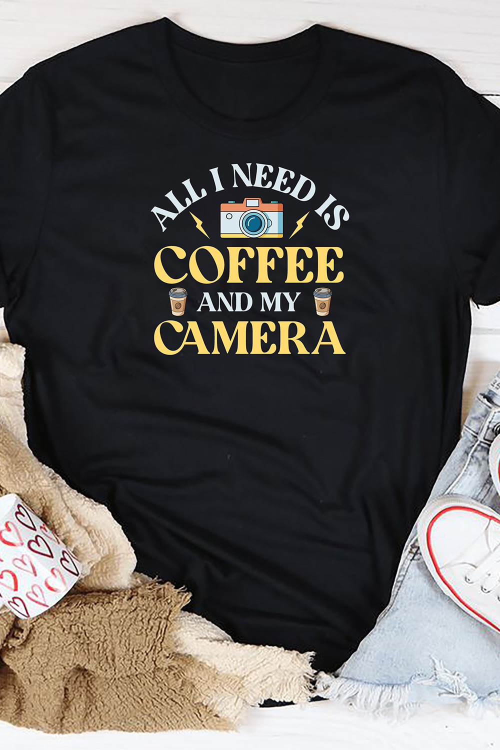 Coffee And Camera Design - World Photography Days pinterest preview image.