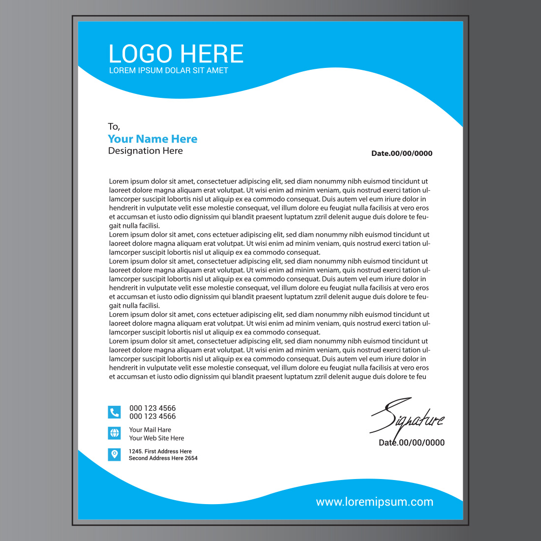 Modern Letterhead Design cover image.