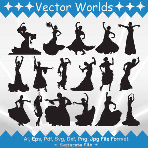 Flamenco Dancer SVG Vector Design cover image.